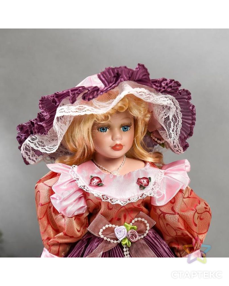 Кукла коллекционная керамика "Леди Оливия в платье цвета пыльная роза" 40 см арт. СМЛ-136848-1-СМЛ0004822734 5