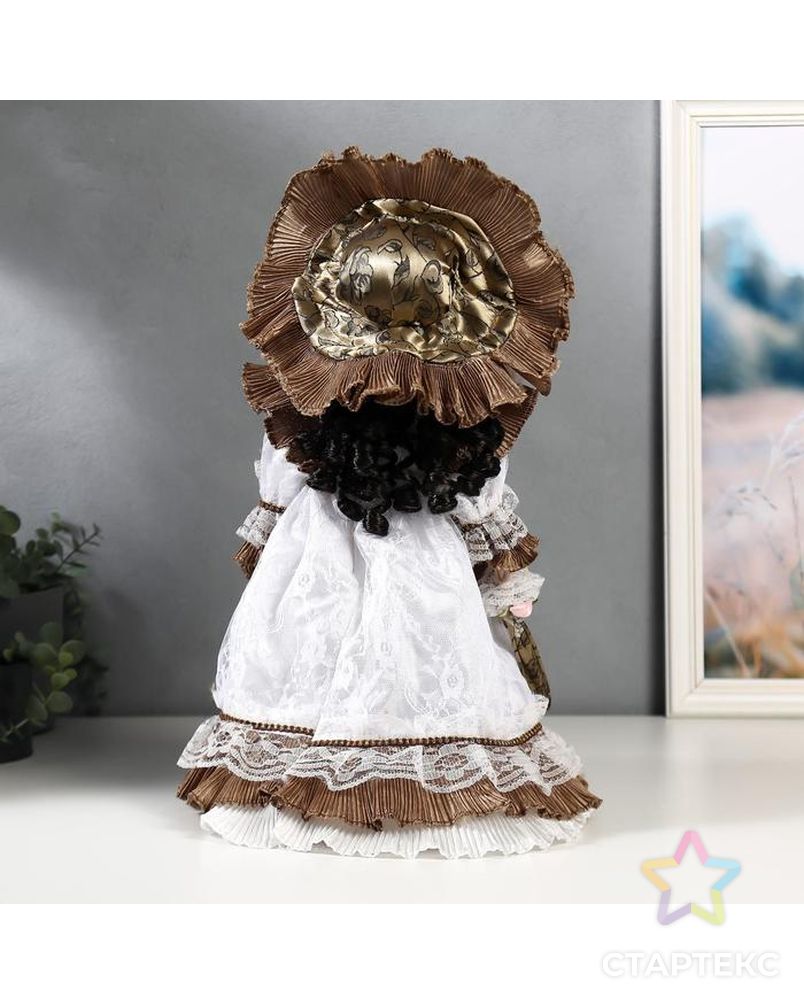 Кукла коллекционная керамика "Леди Кларис в платье цвета мокко" 40 см арт. СМЛ-137547-1-СМЛ0004822735 4
