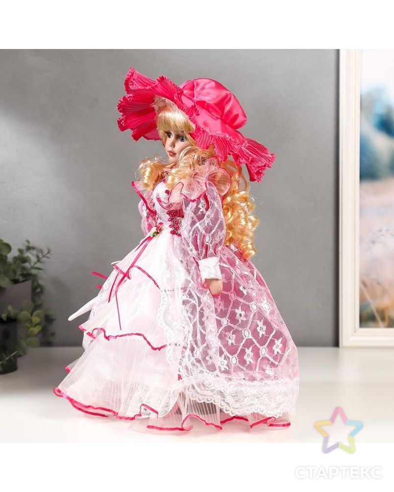 Кукла коллекционная керамика "Леди Виктория в розовом платье" 40 см арт. СМЛ-136849-1-СМЛ0004822736 2