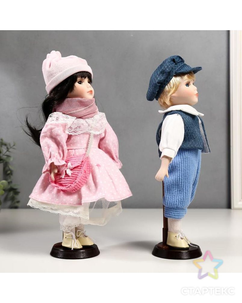 Кукла коллекционная парочка набор 2 шт "Полина и Кирилл в розовых нарядах" 30 см арт. СМЛ-137556-1-СМЛ0004822747 3