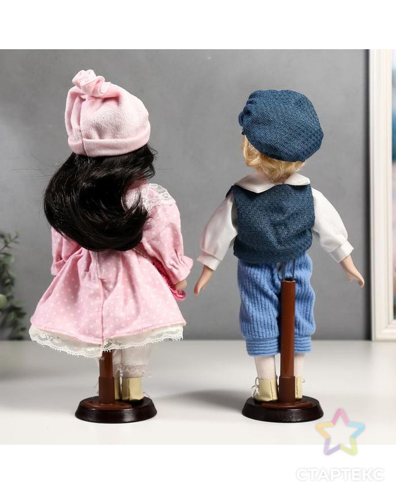 Кукла коллекционная парочка набор 2 шт "Полина и Кирилл в розовых нарядах" 30 см арт. СМЛ-137556-1-СМЛ0004822747 4