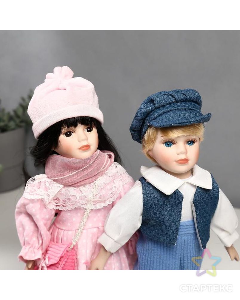 Кукла коллекционная парочка набор 2 шт "Полина и Кирилл в розовых нарядах" 30 см арт. СМЛ-137556-1-СМЛ0004822747 5