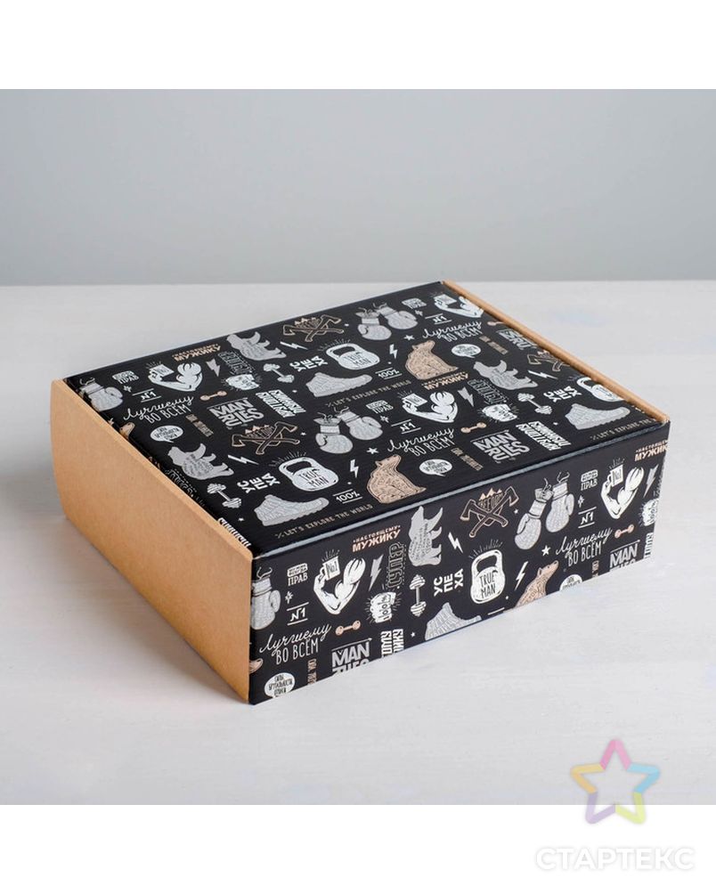 Складная коробка «Брутальность», 27 × 21 × 9 см арт. СМЛ-81609-1-СМЛ0004824056 3