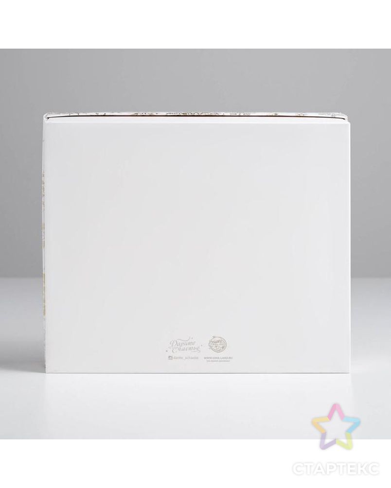 Коробка подарочная «Снежинки» , 23.5 × 20.5 × 5.5 см арт. СМЛ-155077-1-СМЛ0004831674 3