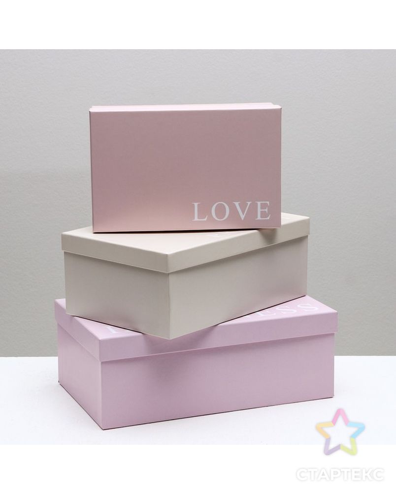 Набор подарочных коробок 10 в 1 «Нежный», 12 × 7 × 4 - 32.5 × 20 × 12.5 см арт. СМЛ-85570-1-СМЛ0004832734 3