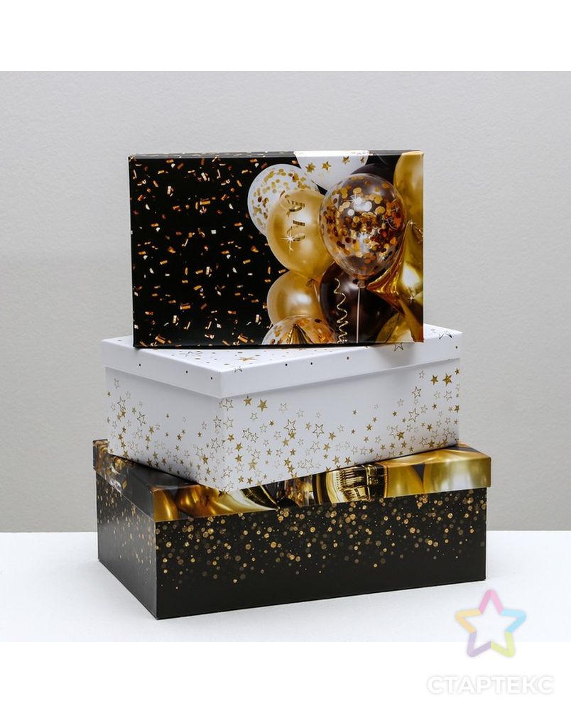 Набор подарочных коробок 10 в 1 "С днём рождения" 12 × 7 × 4 - 32.5 × 20 × 12.5 см арт. СМЛ-85571-1-СМЛ0004832735 3
