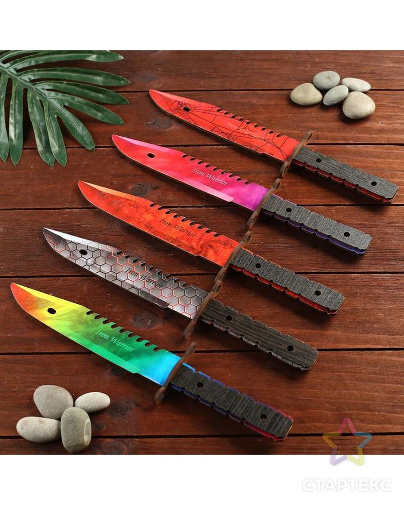 Сувенир деревянный нож 2 модификация, 5 расцветов в фасовке, МИКС арт. СМЛ-81071-1-СМЛ0004833291 1