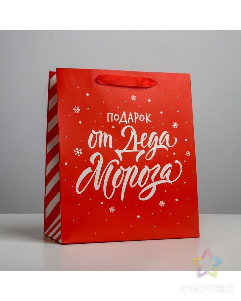 Пакет ламинированный вертикальный «Подарок от Деда Мороза», L 31 × 40 × 11,5 см арт. СМЛ-101476-2-СМЛ0004843280 1