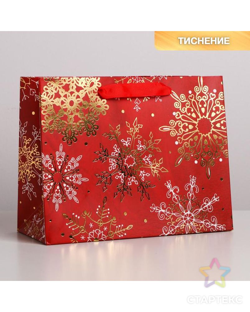 Пакет ламинированный горизонтальный «Новогоднее великолепие», XL 49 × 40 × 19 см арт. СМЛ-101507-5-СМЛ0004843447 1