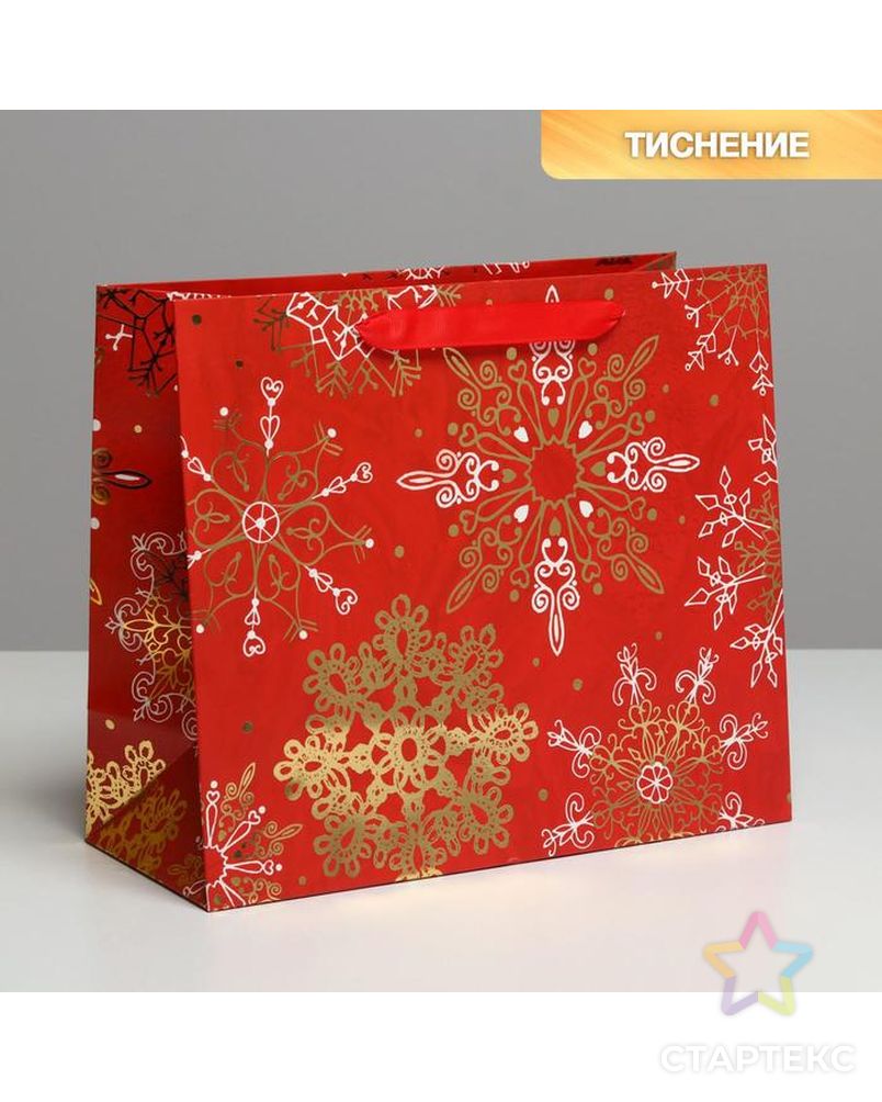 Пакет ламинированный горизонтальный «Новогоднее великолепие», XL 49 × 40 × 19 см арт. СМЛ-101507-3-СМЛ0004843448 1