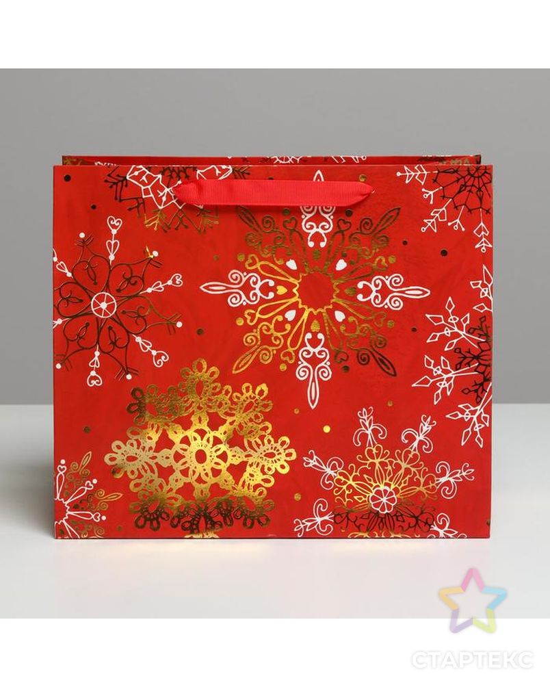 Пакет ламинированный горизонтальный «Новогоднее великолепие», XL 49 × 40 × 19 см арт. СМЛ-101507-3-СМЛ0004843448 2