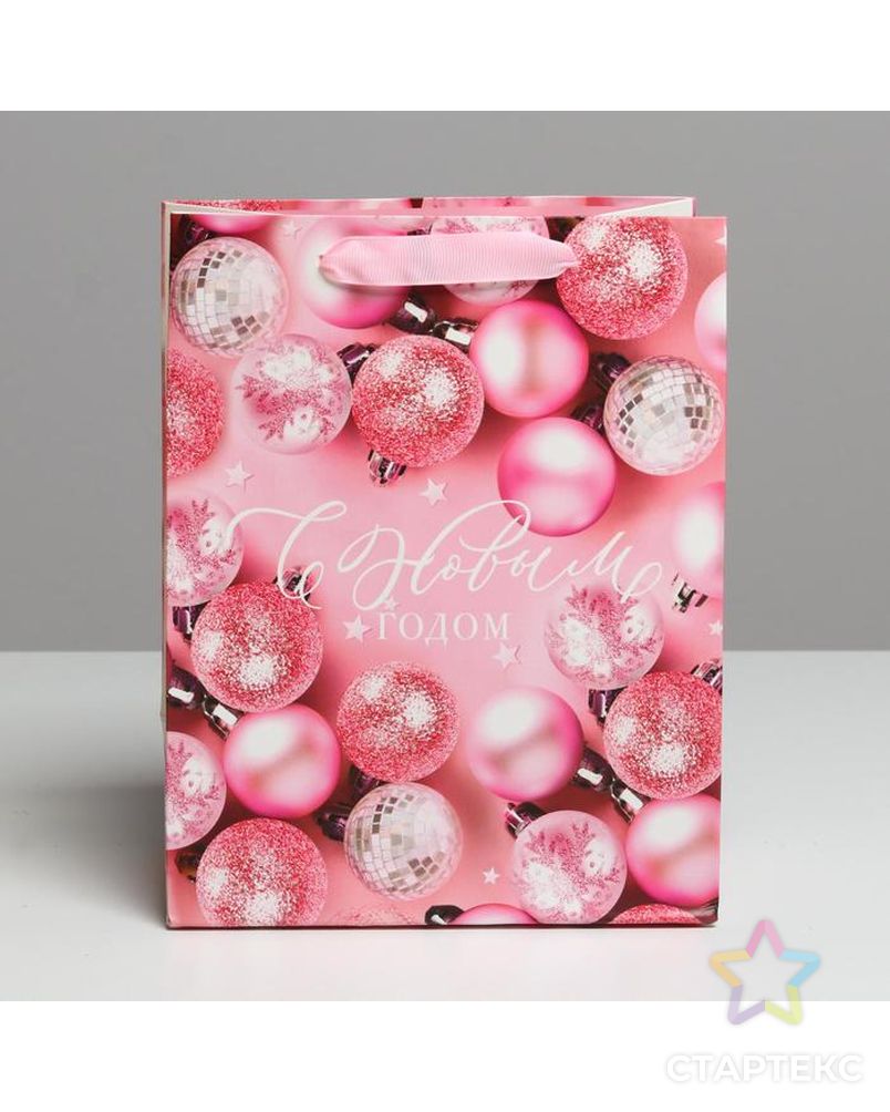 Пакет ламинированный вертикальный «Розовые шарики», MS 18 × 23 × 10 см арт. СМЛ-101509-1-СМЛ0004843456 2