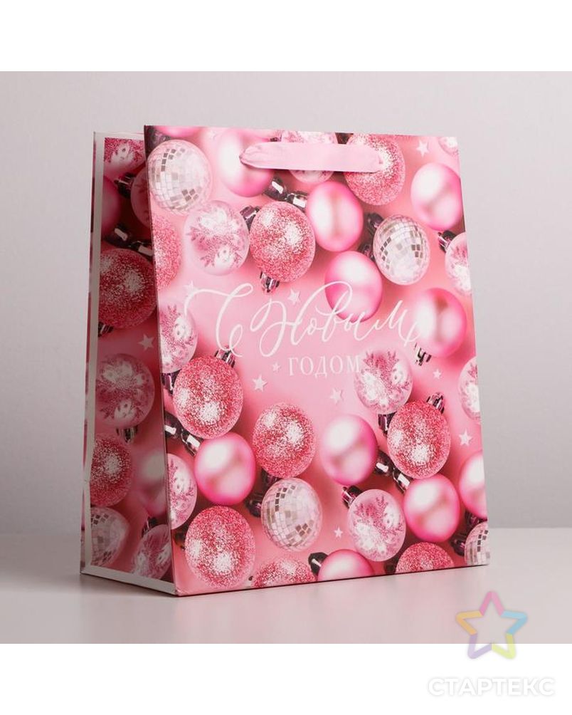 Пакет ламинированный вертикальный «Розовые шарики», MS 18 × 23 × 10 см арт. СМЛ-101509-2-СМЛ0004843457 1