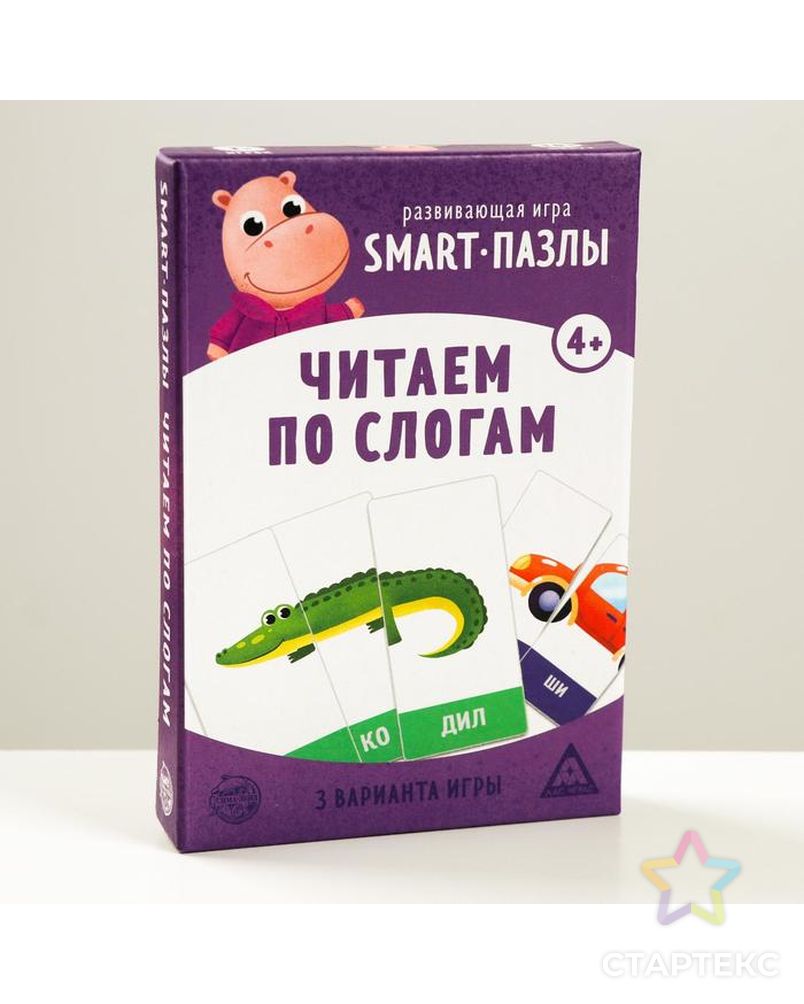 Развивающая игра «Smart-пазлы. Читаем по слогам», 30 карточек арт. СМЛ-88059-1-СМЛ0004851099 1