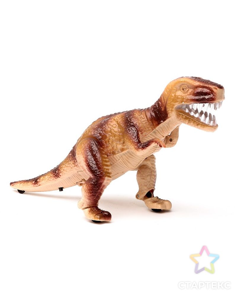 Динозавр «Рекс» работает от батареек, световые и звуковые эффекты. цвета МИКС арт. СМЛ-56410-1-СМЛ0000485177 2