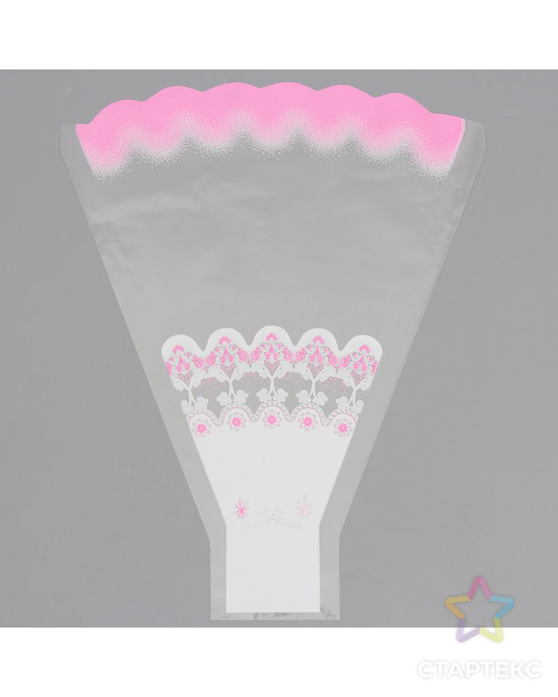 Пакет цветочный рюмка "Мелодия" розовый, 30 х 40 см, МИКС арт. СМЛ-79919-1-СМЛ0004856684 1