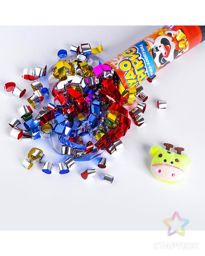 Хлопушка с игрушкой "Чудо-сюрприз", новогодняя серия арт. СМЛ-109192-1-СМЛ0004857960
