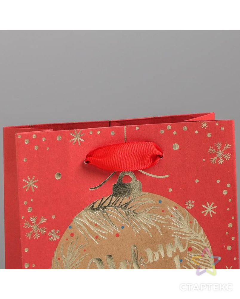 Пакет крафтовый вертикальный «Новогодняя пора», MS 18 × 23 × 10 см арт. СМЛ-101395-3-СМЛ0004865500 3