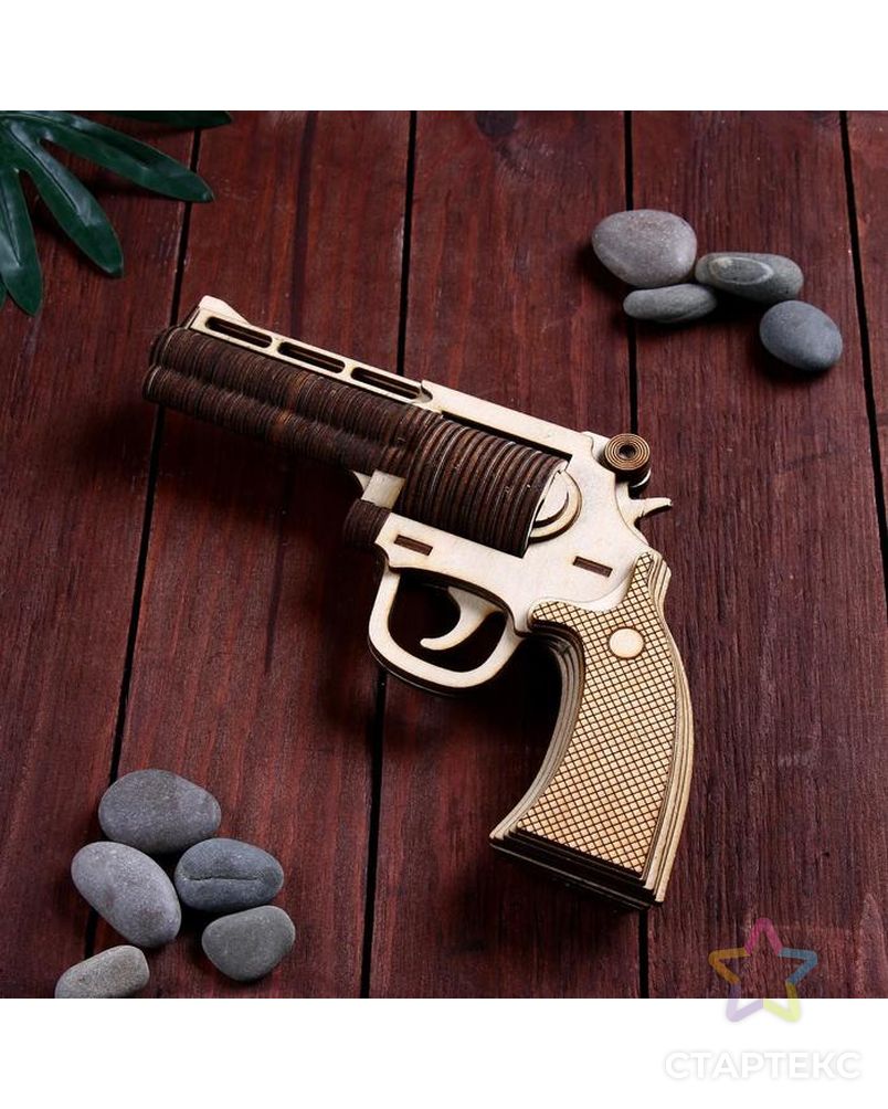 Сувенир деревянный пистолет "Револьвер" арт. СМЛ-105848-1-СМЛ0004874603 1