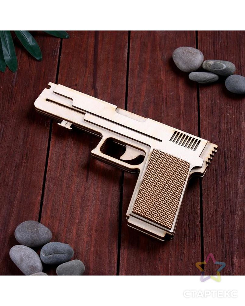 Сувенир деревянный пистолет резинкострел ТТ, стреляет резинками арт. СМЛ-82031-1-СМЛ0004874605 1