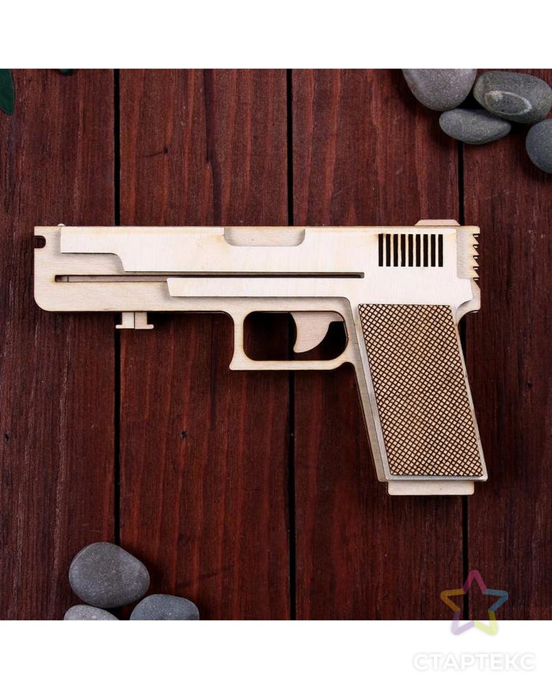 Сувенир деревянный пистолет резинкострел ТТ, стреляет резинками арт. СМЛ-82031-1-СМЛ0004874605 2