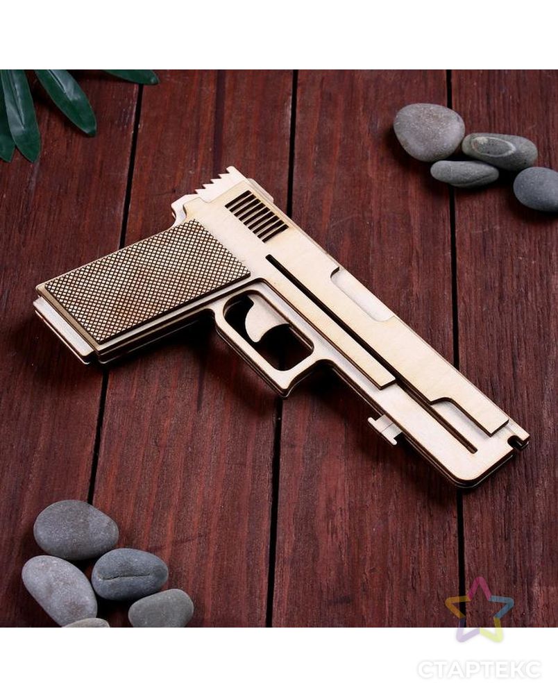 Сувенир деревянный пистолет резинкострел ТТ, стреляет резинками арт. СМЛ-82031-1-СМЛ0004874605 3