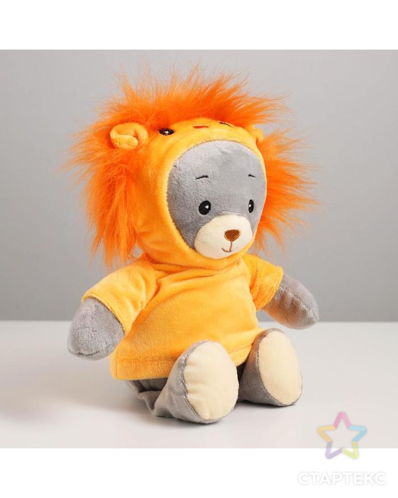 МИШКА ЛАППИ Медведь в костюме льва, сидит, 22 см арт. СМЛ-118813-1-СМЛ0004903733 3
