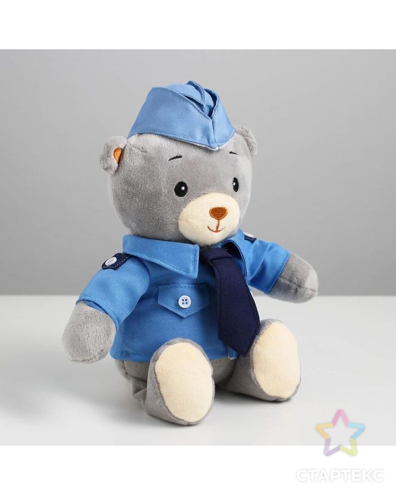 МИШКА ЛАППИ Медведь в костюме полицейского, сидит, 22 см арт. СМЛ-118818-1-СМЛ0004903739 3