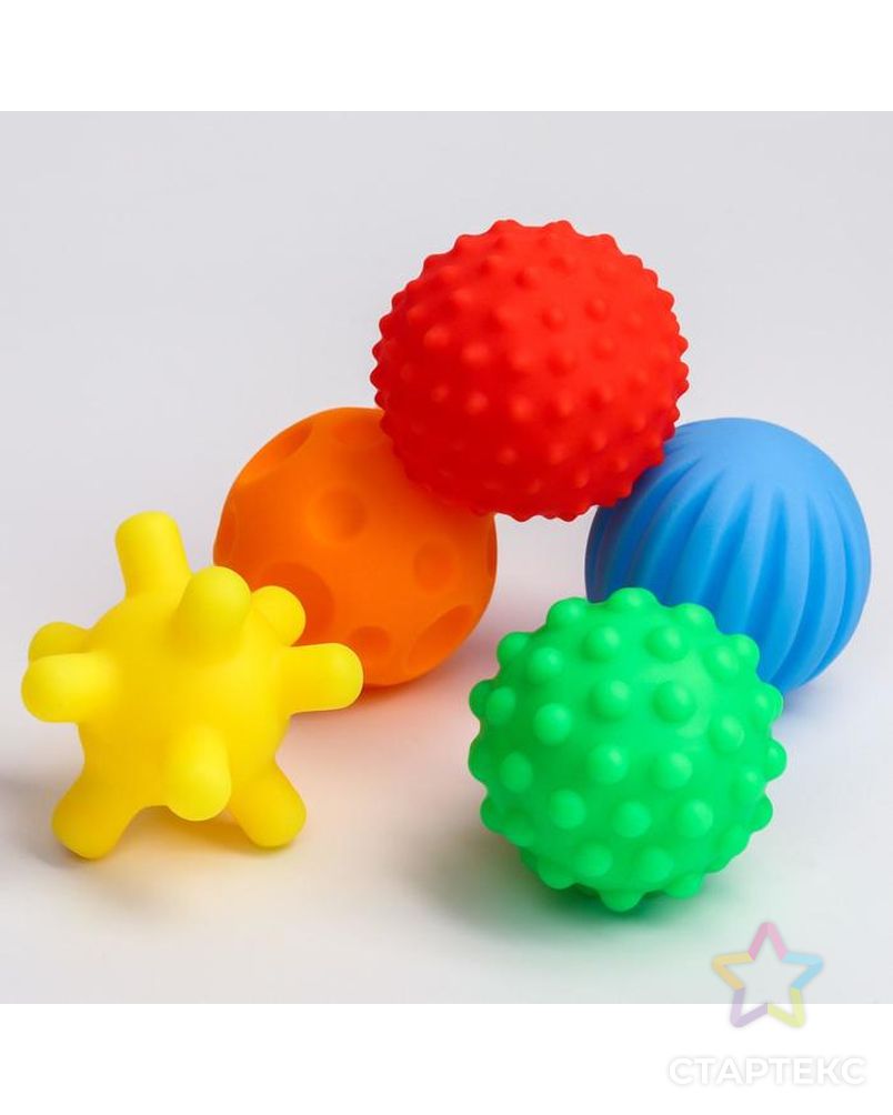 Подарочный набор развивающих мячиков "Машинка" 5 шт. арт. СМЛ-144309-1-СМЛ0004916698 2