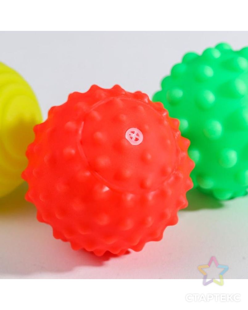 Подарочный набор развивающих мячиков "Фруктовая тусовка" 3 шт. арт. СМЛ-105292-1-СМЛ0004916701 3