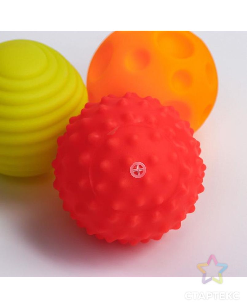 Подарочный набор развивающих мячиков "Самолет" 3 шт. арт. СМЛ-144336-1-СМЛ0004916718 3