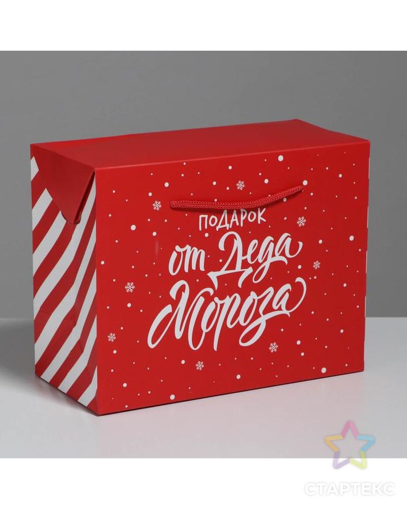 Пакет-коробка «Подарок», 23 × 18 × 11 см арт. СМЛ-91633-1-СМЛ0004922087 1