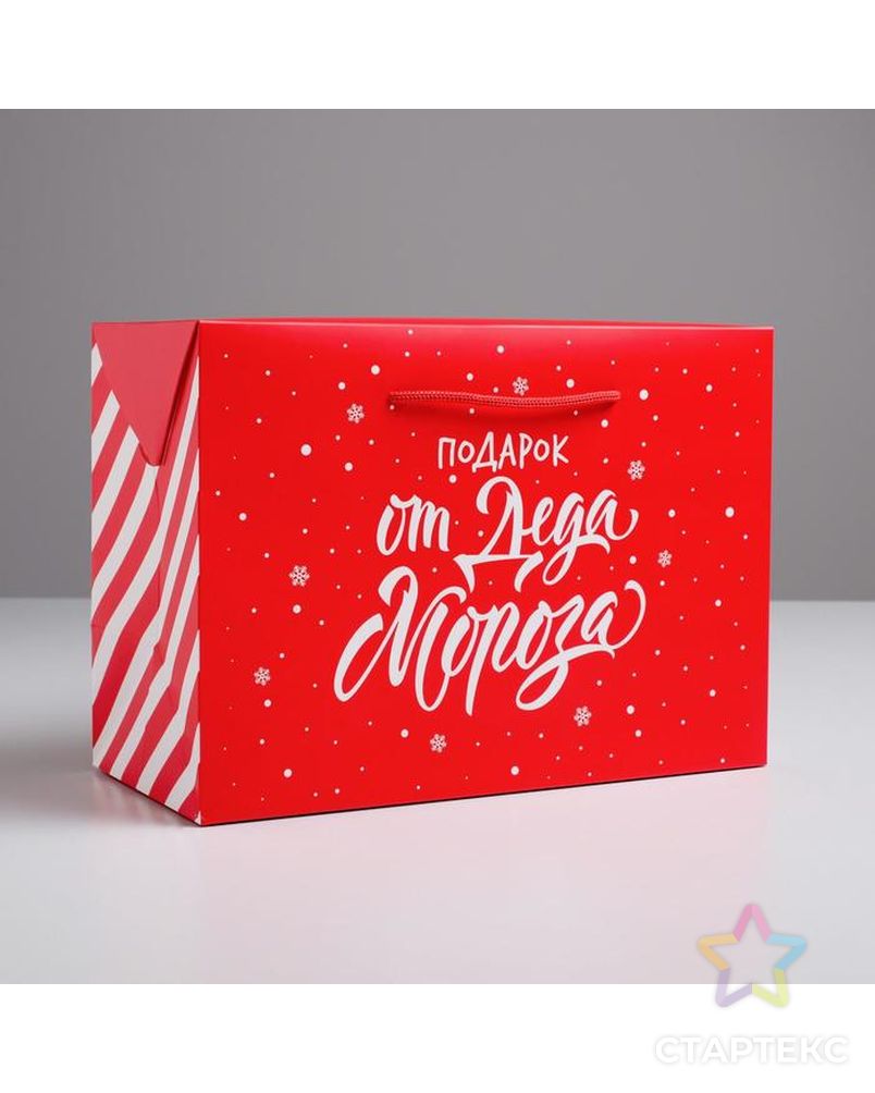 Пакет-коробка «Подарок», 28 × 20 × 13 см арт. СМЛ-93601-1-СМЛ0004922094 1