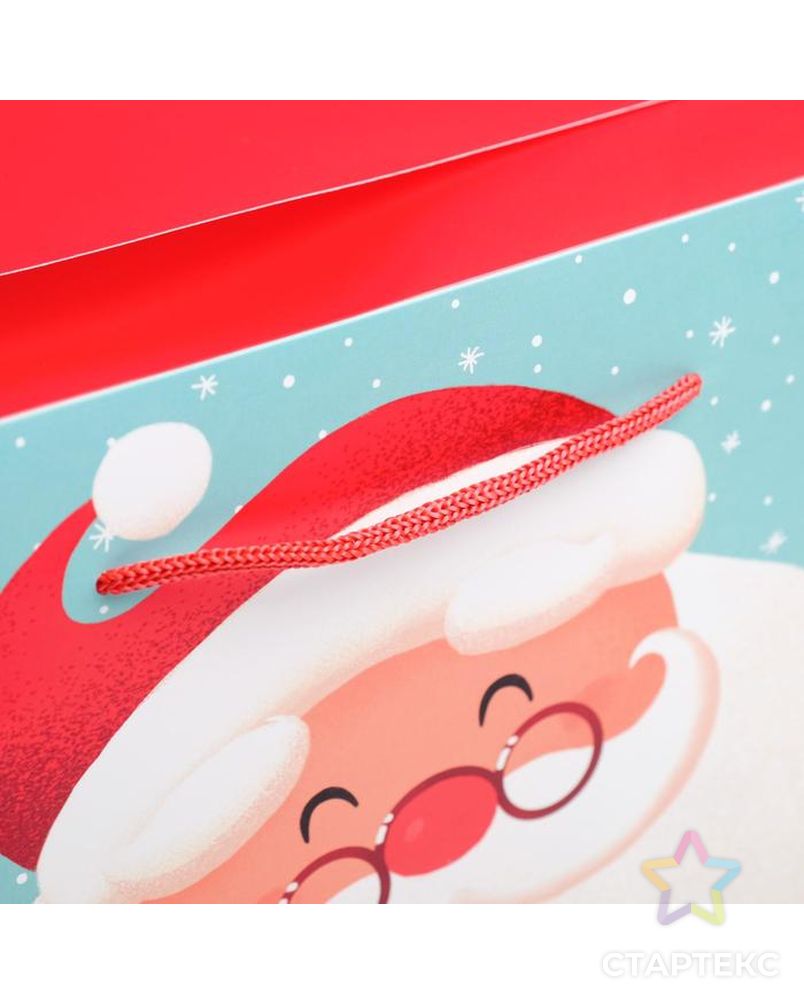 Пакет-коробка «Дед мороз», 28 × 20 × 13 см арт. СМЛ-93603-1-СМЛ0004922098 3