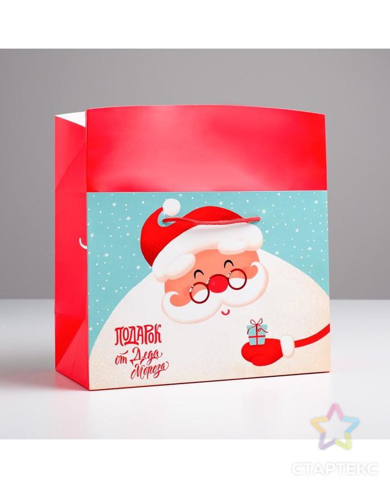 Пакет-коробка «Дед мороз», 28 × 20 × 13 см арт. СМЛ-93603-1-СМЛ0004922098 4