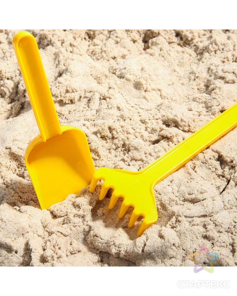 Набор для игры в песке: ведро, совок, грабли, 3 формочки, СМЕШАРИКИ арт. СМЛ-86377-1-СМЛ0004922318 4