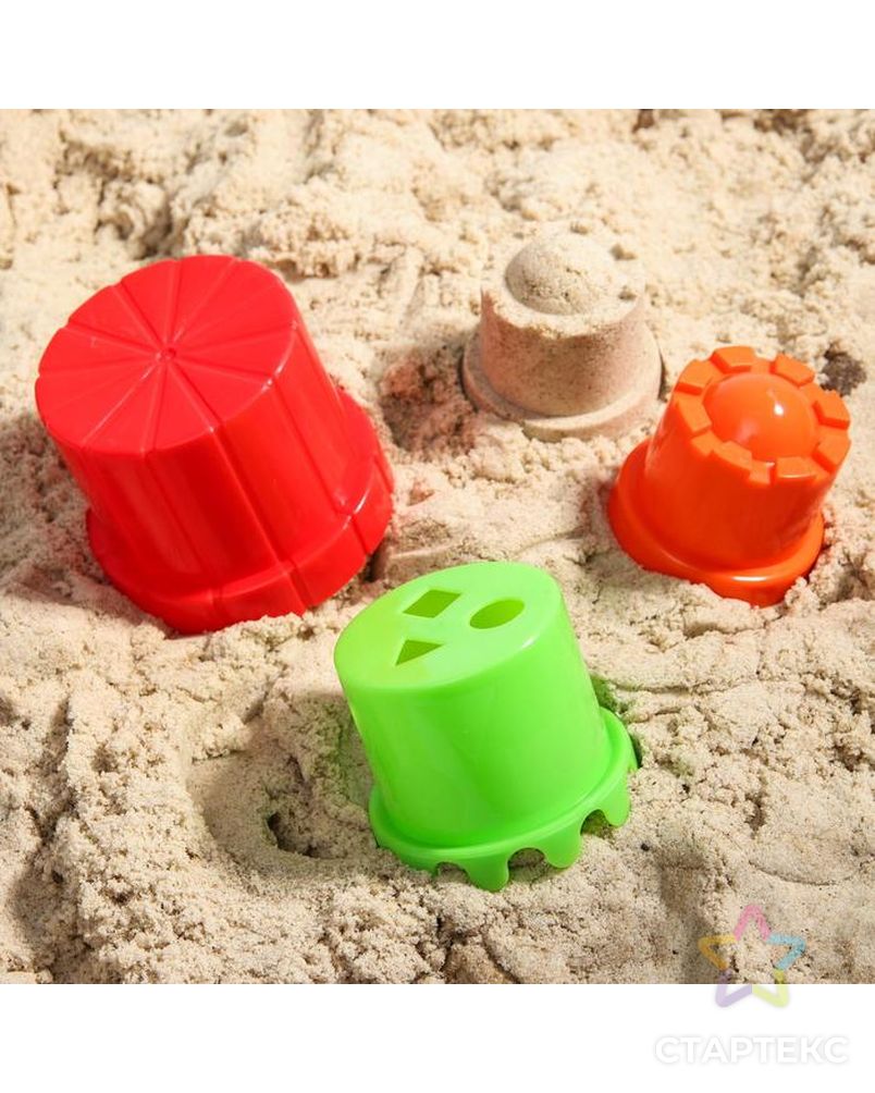 Набор для игры в песке: ведро, совок, грабли, 3 формочки, СМЕШАРИКИ арт. СМЛ-86377-1-СМЛ0004922318 5