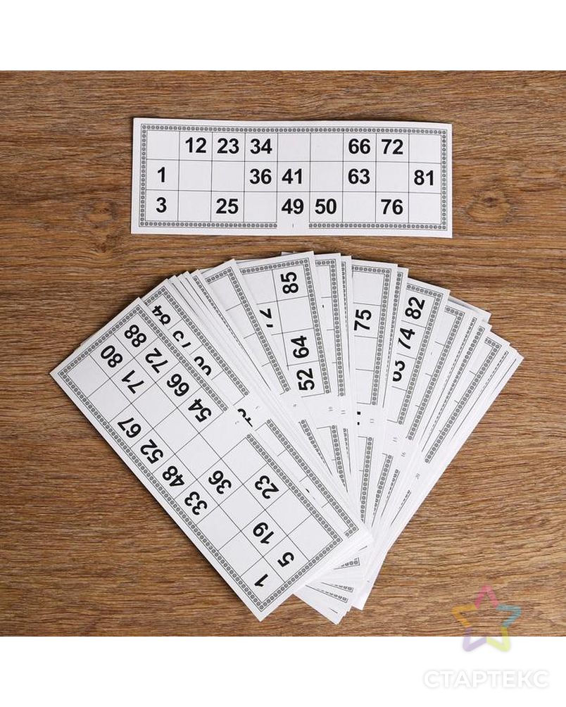 Карточки игровые для лото (набор 25 шт), 22х8 см арт. СМЛ-105186-1-СМЛ0004922389 1