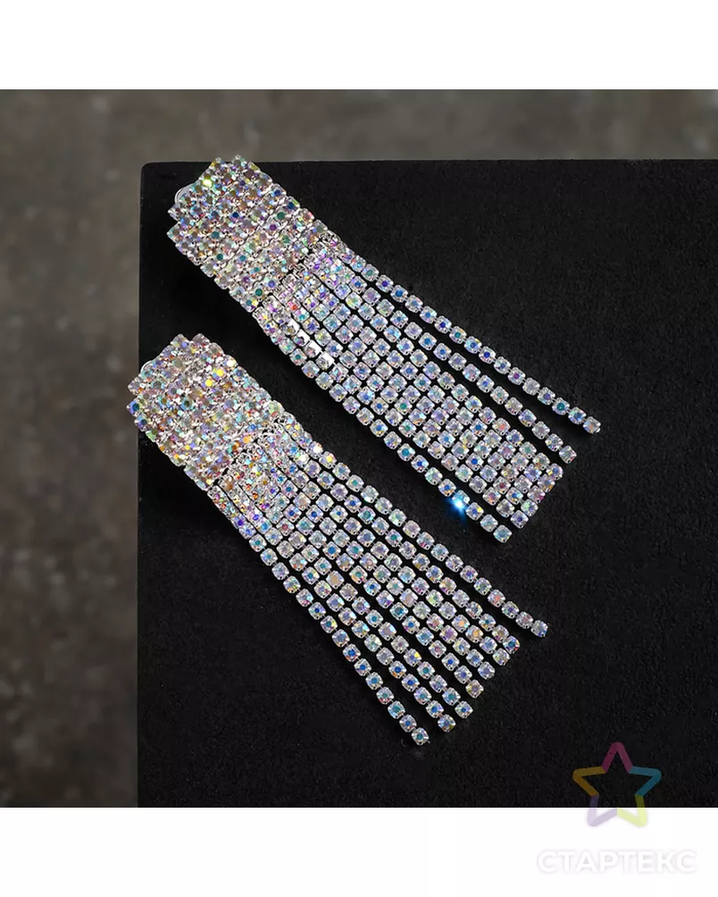 Клипсы "Вечеринка" квадрат, цвет белый арт. СМЛ-37050-3-СМЛ0004929803 - рис. 1