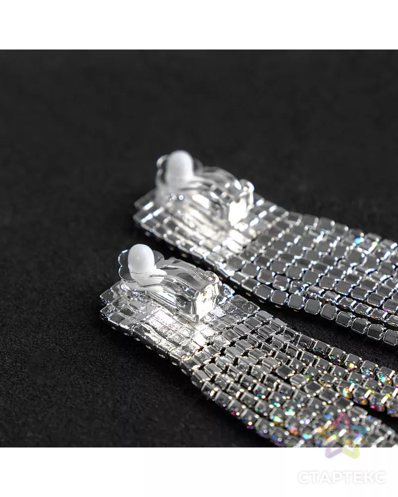 Клипсы "Вечеринка" квадрат, цвет белый арт. СМЛ-37050-3-СМЛ0004929803 - рис. 2