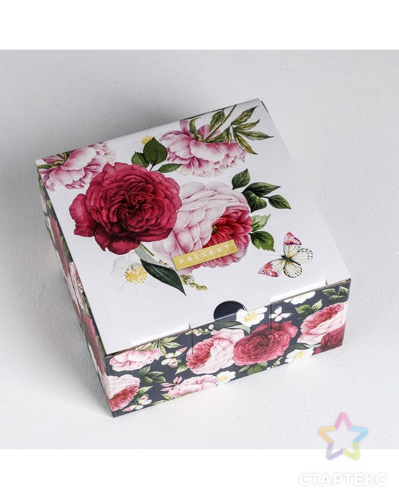 Коробка‒пенал Present, 15 × 15 × 7 см арт. СМЛ-84666-1-СМЛ0004940688 4