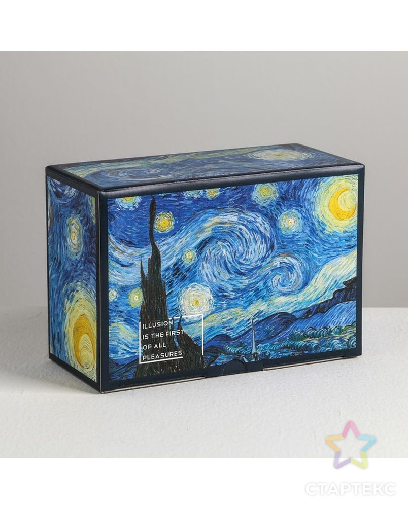 Коробка‒пенал «Ван Гог», 22 × 15 × 10 см арт. СМЛ-84407-1-СМЛ0004940698 1