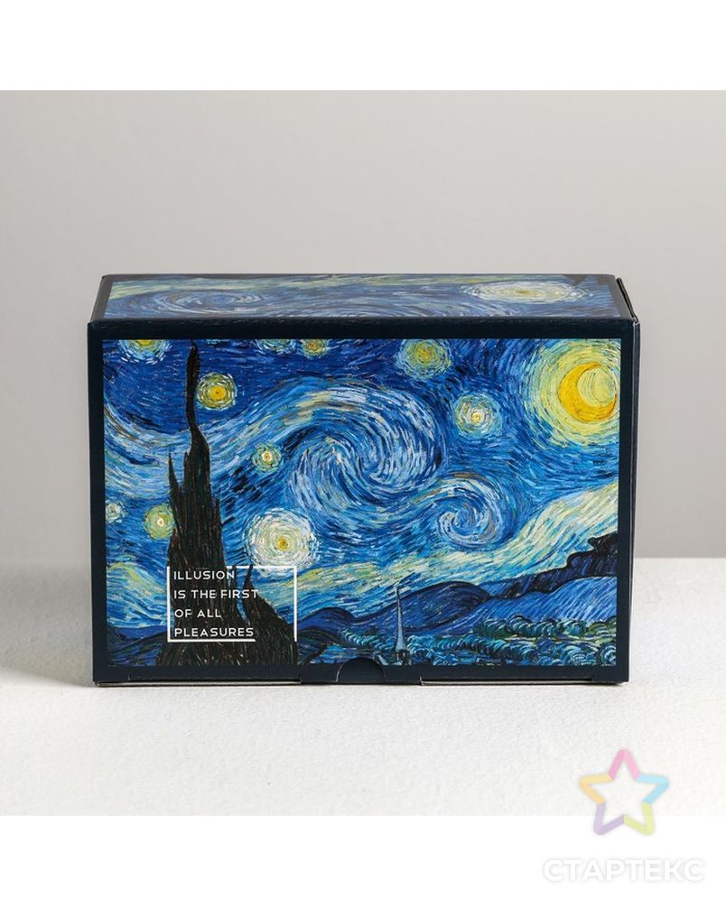 Коробка‒пенал «Ван Гог», 22 × 15 × 10 см арт. СМЛ-84407-1-СМЛ0004940698 2