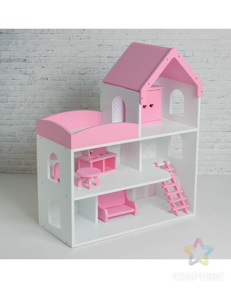 Кукольный дом «Мармелад» с обоями и набором мебели арт. СМЛ-82543-1-СМЛ0004948443 3