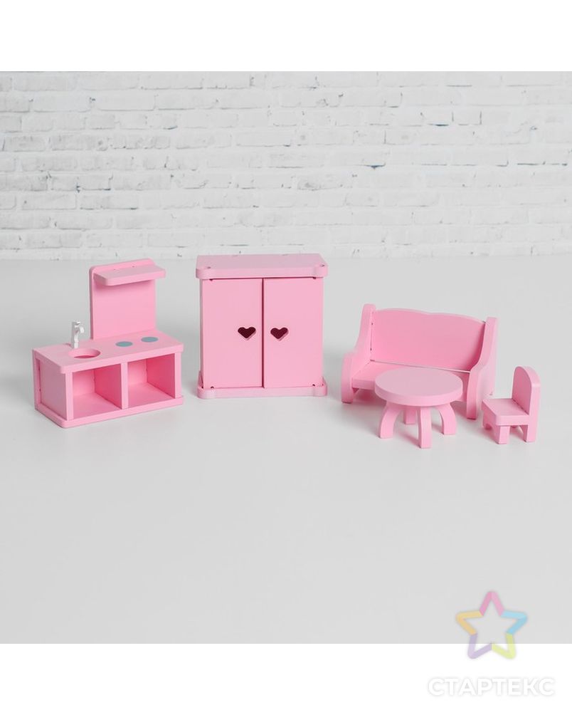Кукольный дом «Мармелад» с обоями и набором мебели арт. СМЛ-82543-1-СМЛ0004948443 7