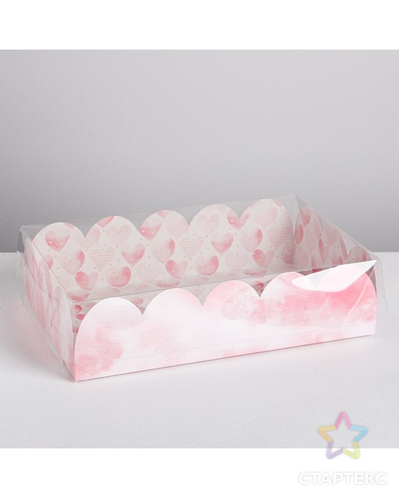 Коробка подарочная с PVC-крышкой «Для любимых», 20 × 30 × 8 см арт. СМЛ-85660-1-СМЛ0004950881 2