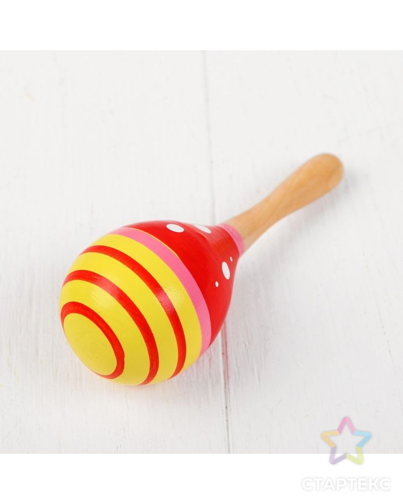 Музыкальная игрушка «Маракас», с белым горошком, цвета микс арт. СМЛ-57918-1-СМЛ0000495117 3