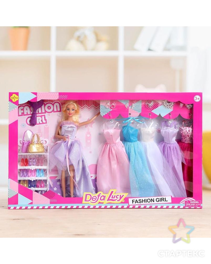 Кукла модель «Тина» с набором платьев, с аксессуарами, МИКС арт. СМЛ-89828-1-СМЛ0004959711 1
