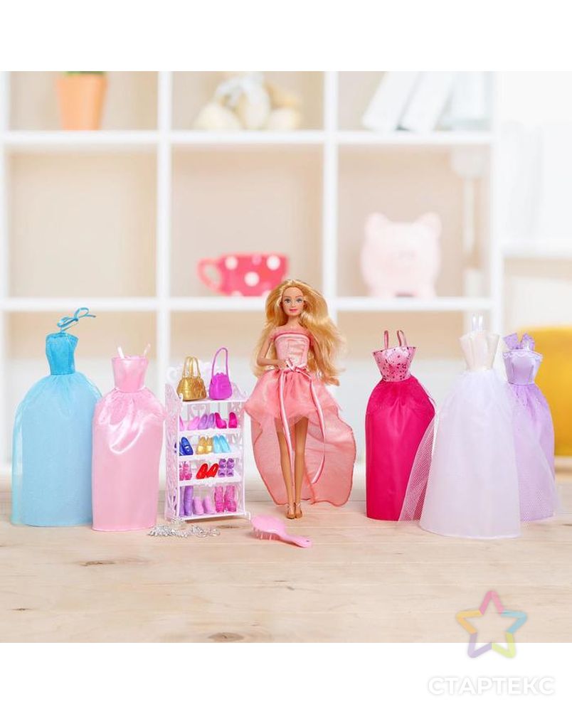 Кукла модель «Тина» с набором платьев, с аксессуарами, МИКС арт. СМЛ-89828-1-СМЛ0004959711 4