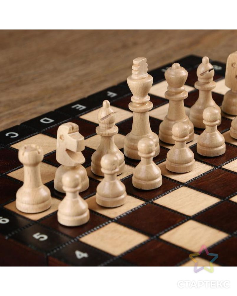 Шахматы ручной работы, 27х27 см, король h=6 см. пешка h- 2,5см арт. СМЛ-83855-1-СМЛ0004963450 2